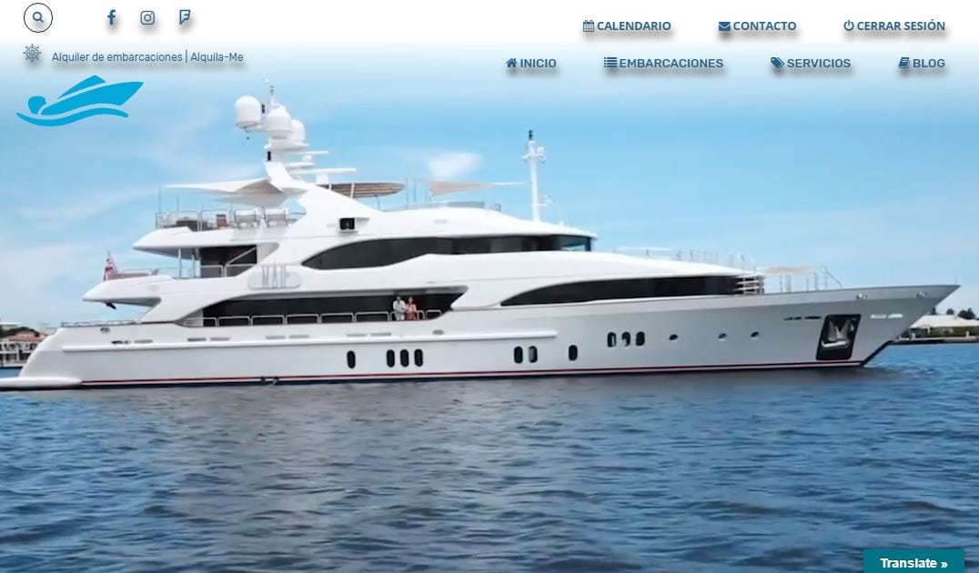 Diseño de la web de alquiler de barcos alquila-me.com